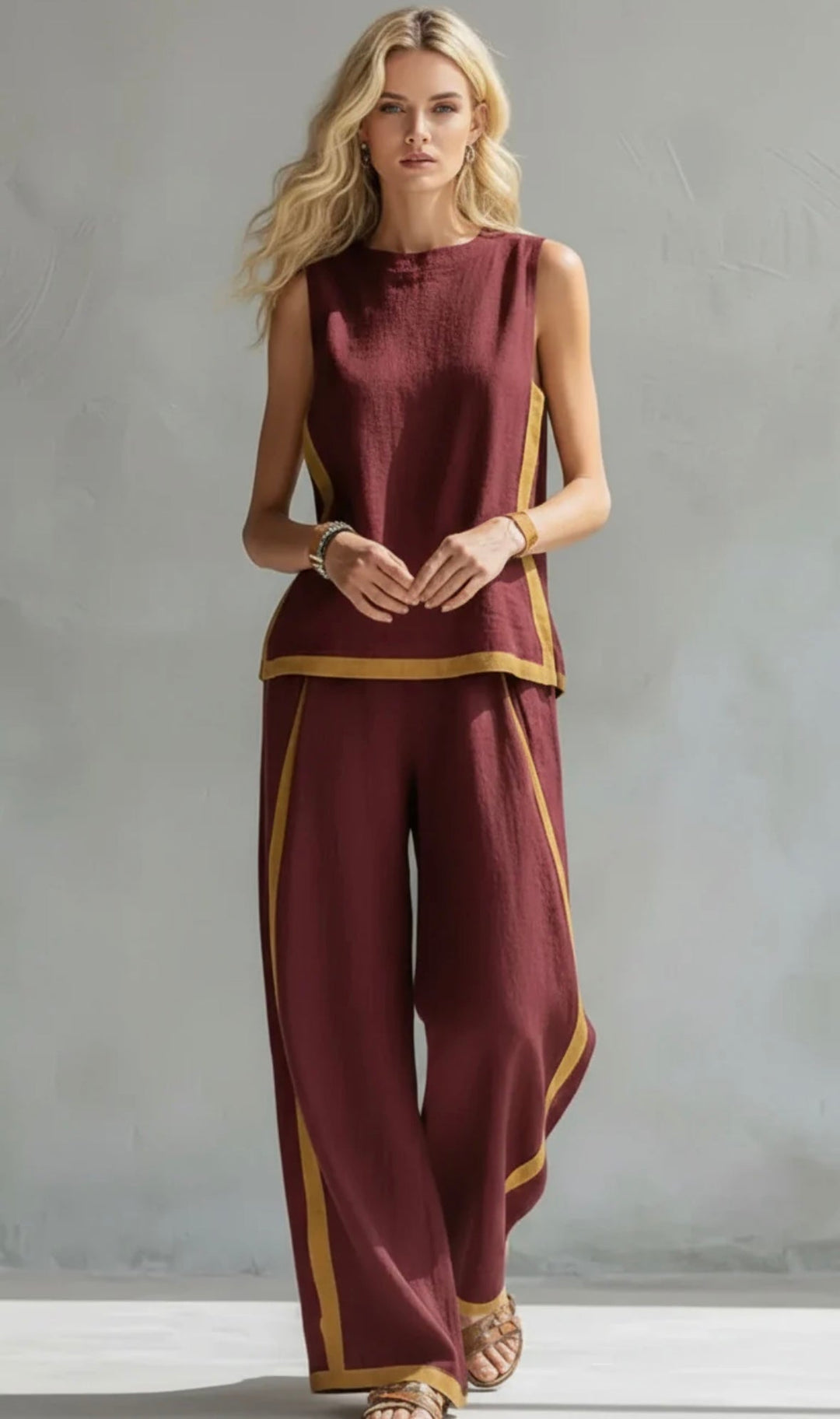 Quella - Fluid Top & Trousers Set