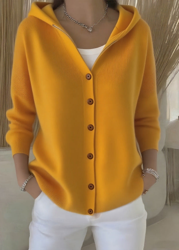 Alsira - Soft-Touch Hooded Cardigan