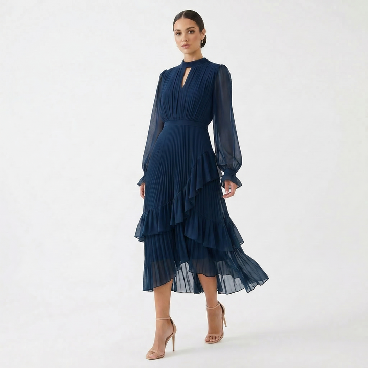 Kiana - Sculptural Pleated Evening Dress