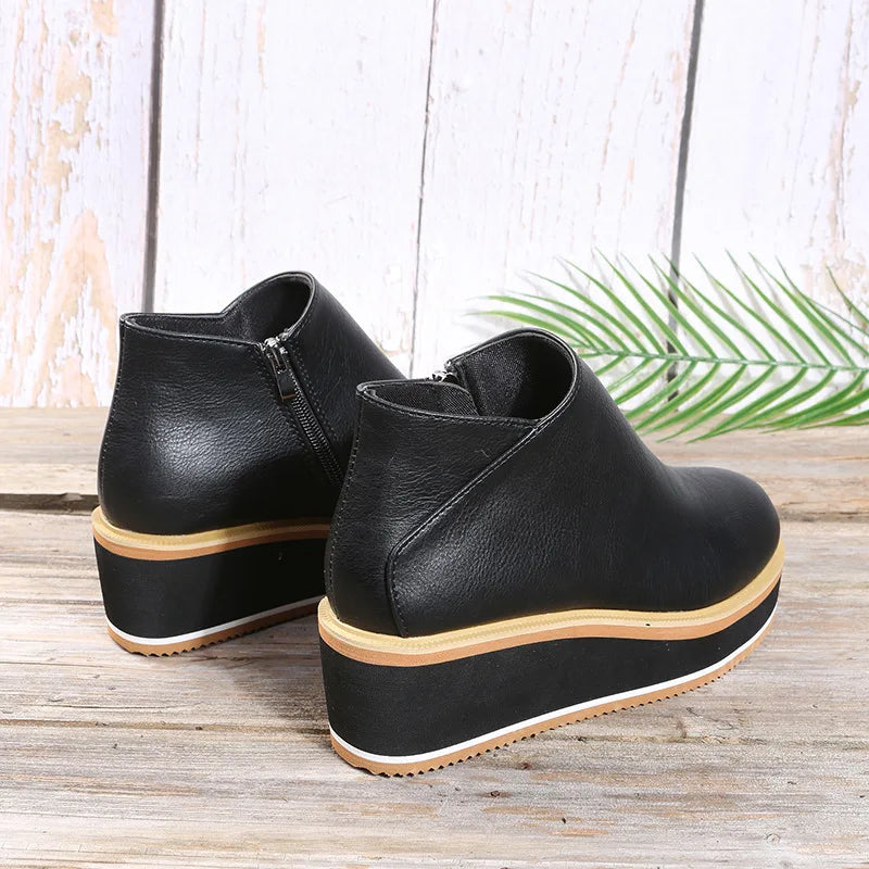 Clotilde - Soft-Touch Wedge Ankle Boots