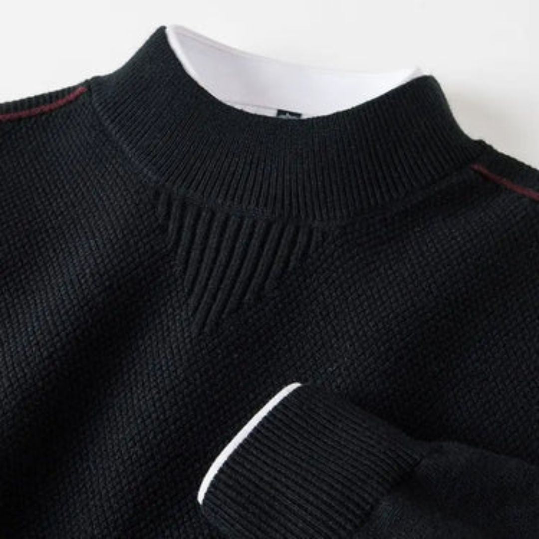 Kelvis - Textured Jacquard Turtleneck Sweater