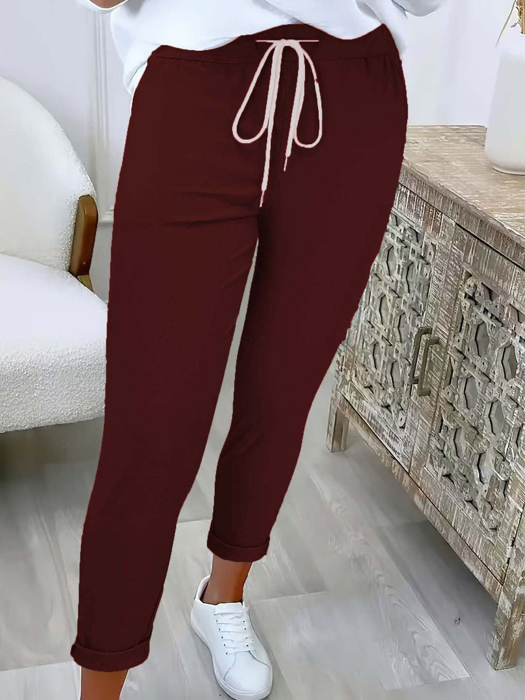 Tansy - Tailored Stretch Drawstring Trousers