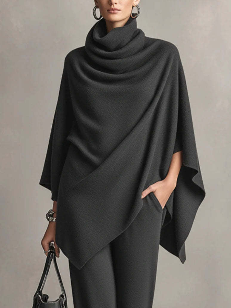 Renai - Soft-Touch Draped Two-Piece Set