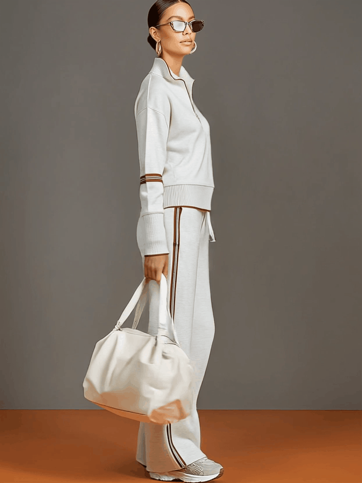 Ovia - Soft-Touch Wide-Leg Two-Piece Set