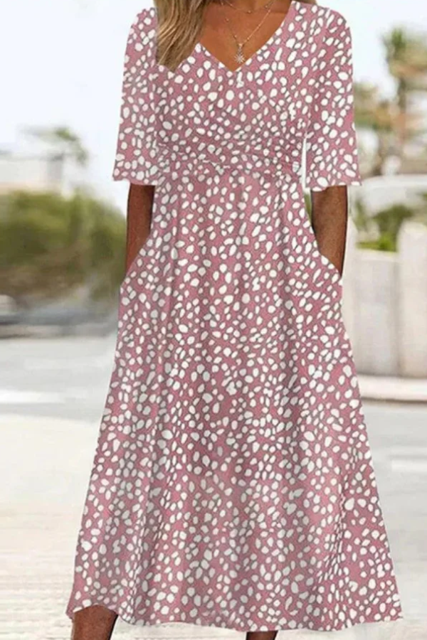 Corisande - Soft-Touch Polka Dot Midi Dress