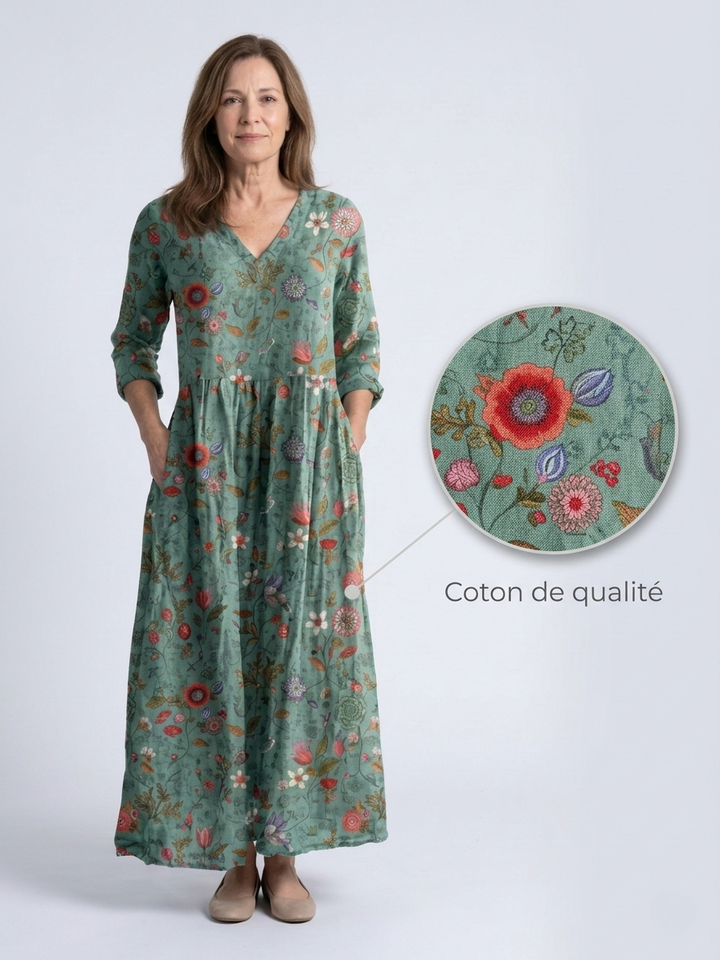Irinae - Soft-Touch Floral Maxi Dress