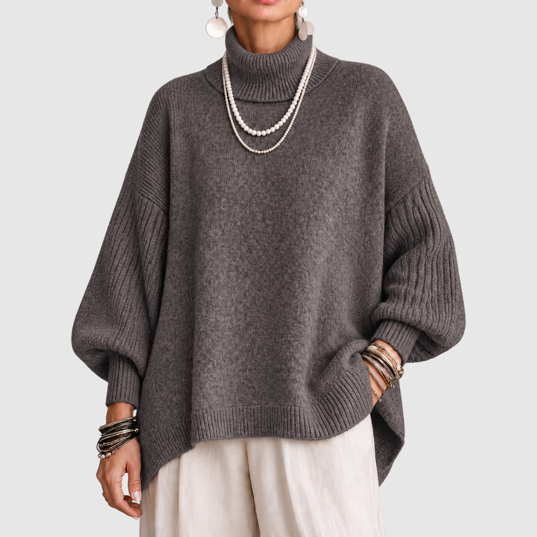 Sorcha - Relaxed Draped Turtleneck Sweater