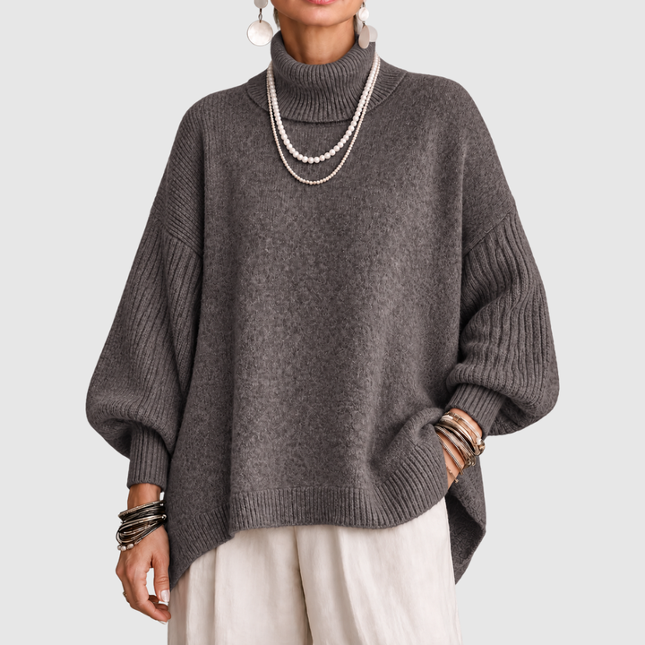 Sorcha - Relaxed Draped Turtleneck Sweater