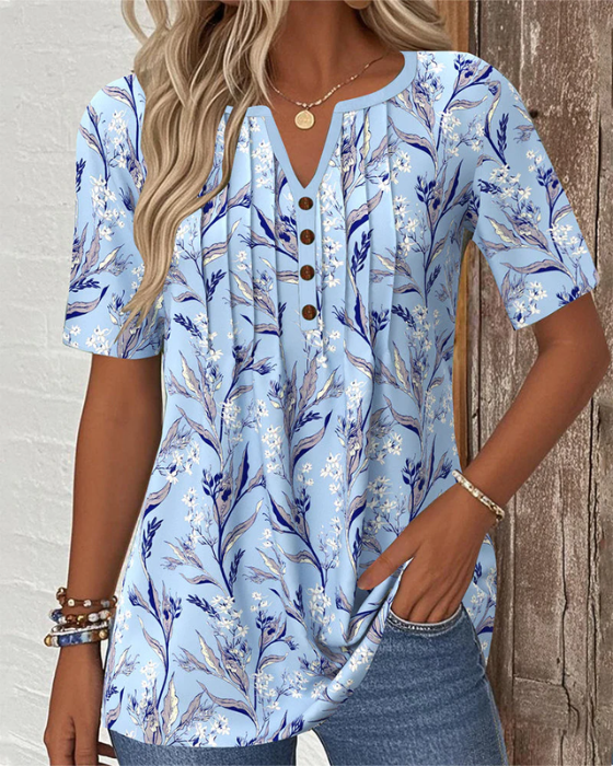 Belva - Soft-Touch V-Neck Blouse