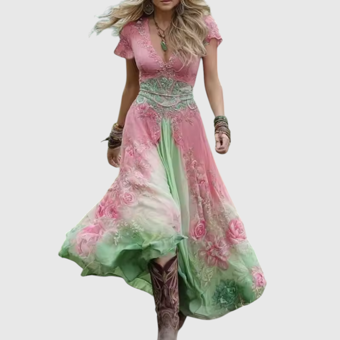 Karisa - Embroidered Corset Dress