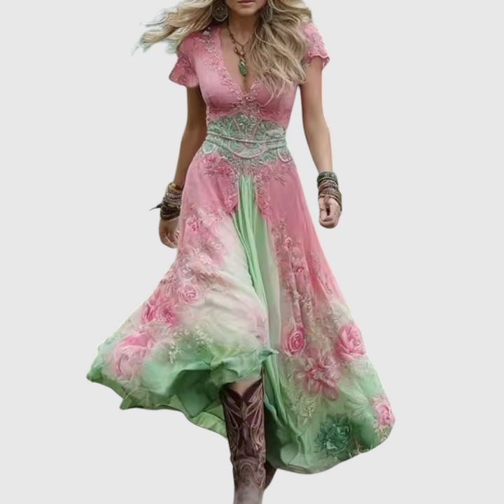 Karisa - Embroidered Corset Dress