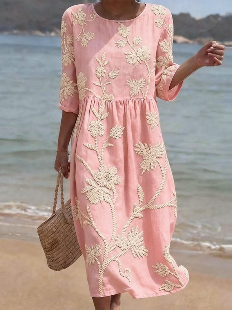 Marina - Breezy Linen Midi Dress