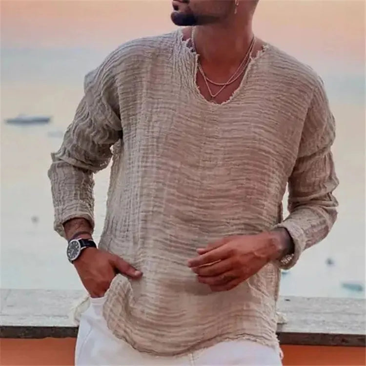 Kairus - Lace-Up Henley Shirt