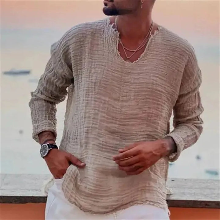 Kairus - Lace-Up Henley Shirt