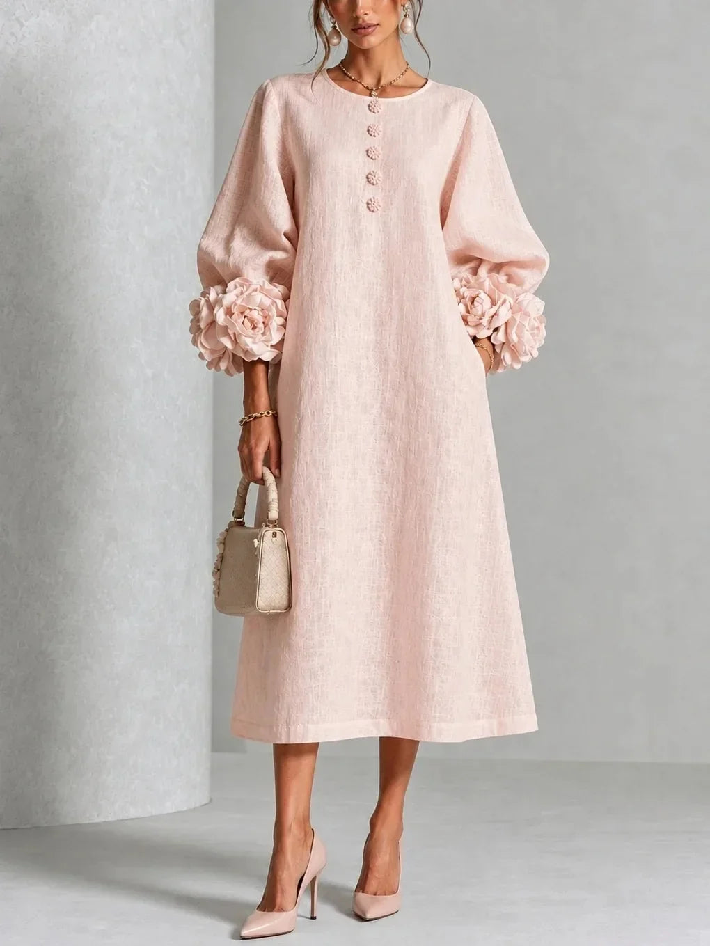 Anavise - Elegant Midi Dress