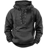 Damon - Soft-Touch Lace-Up Hoodie