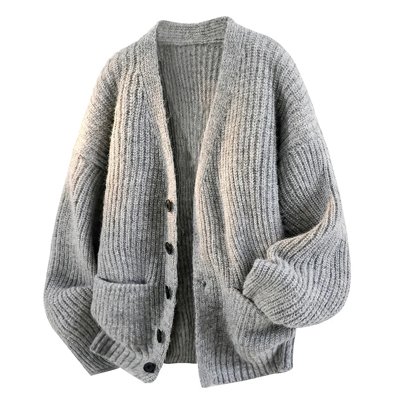 Gertie - Button-Front V-Neck Cardigan