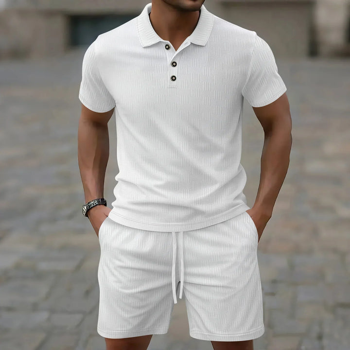 Pryce - Lightweight Men's Polo Shirt & Shorts Set