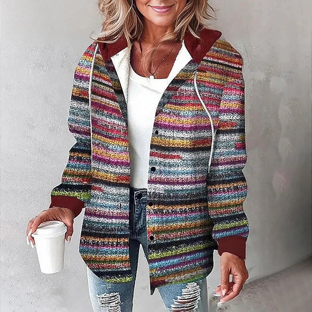 Marla - Plaid Layered Hooded Shirt Jacket