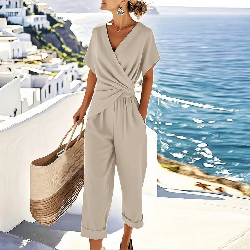 Ziora - Soft-Touch Wrap Shorts Set