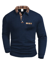 Arlen - Soft-Touch Long-Sleeve Checked Polo Shirt