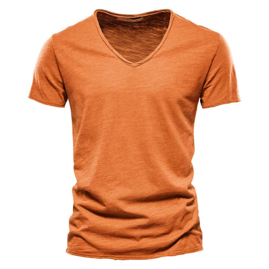 Jackson - Soft-Touch Slub V-Neck T-Shirt