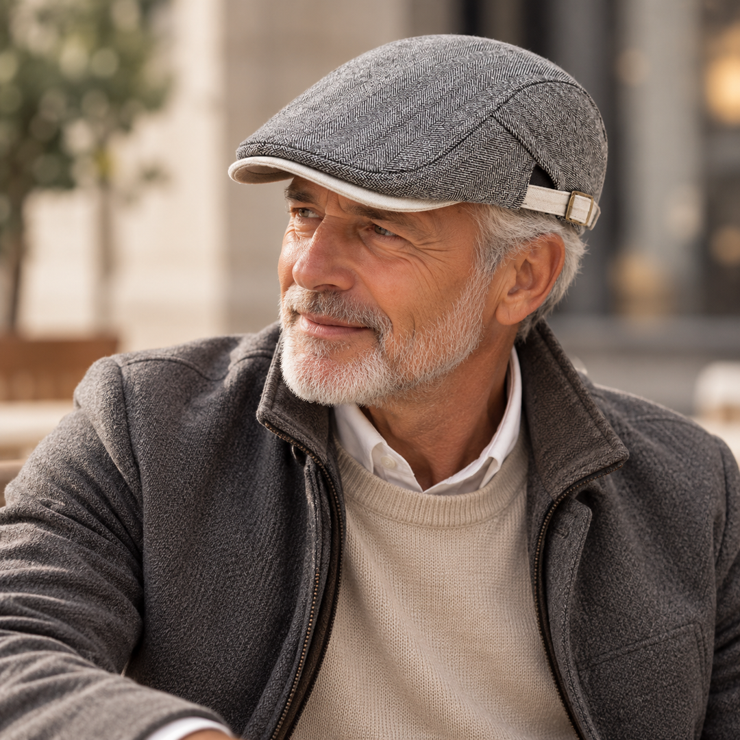Linus - Textured Flat Cap