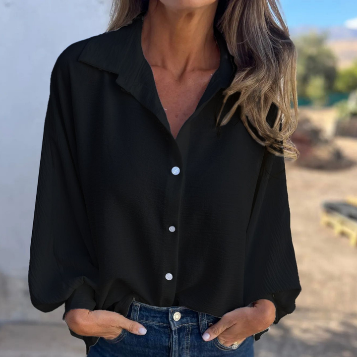 Noreyssa - Soft-Touch Lantern-Sleeve Shirt