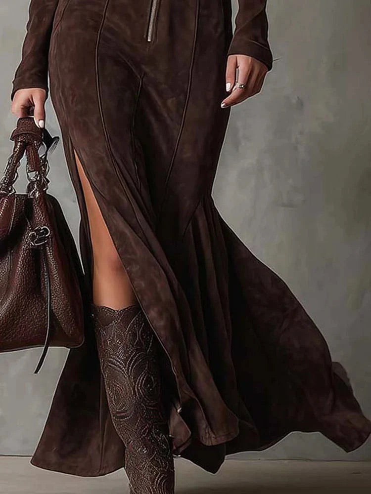 Lilah - Soft-Touch Belted Maxi Dress