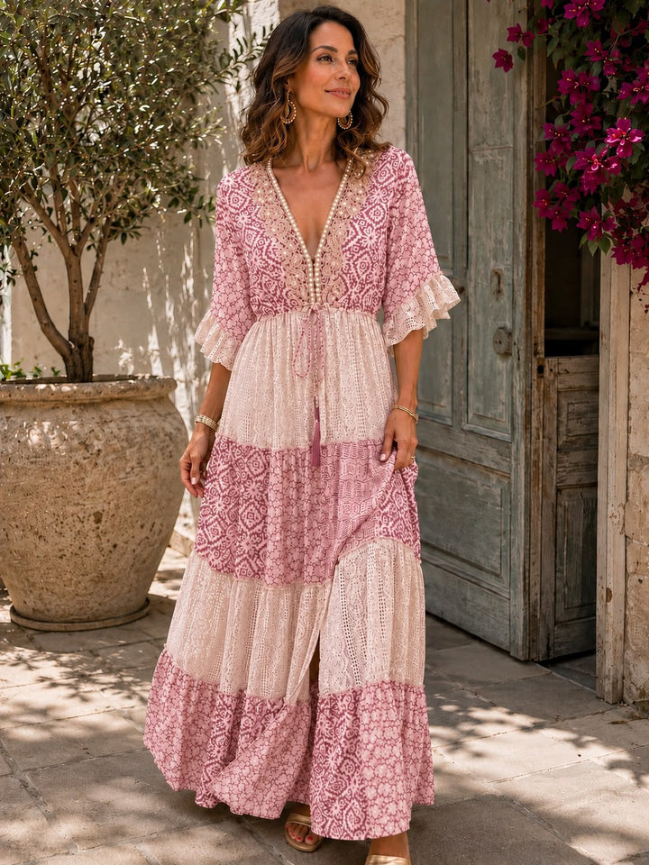 Faustine - Soft-Touch Lace Maxi Dress