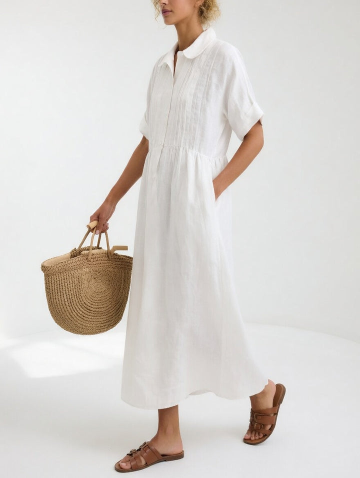 Jorisa - Short Sleeve Midi Dress