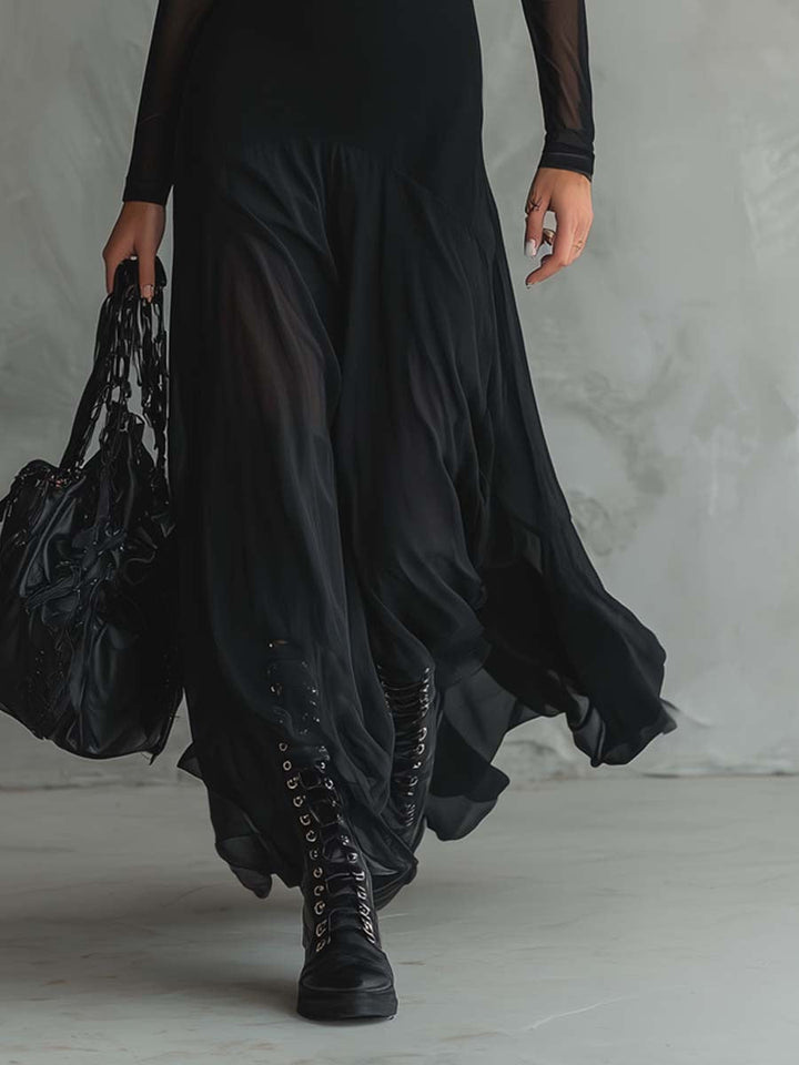 Eliza - Ethereal Long-Sleeve Maxi Dress