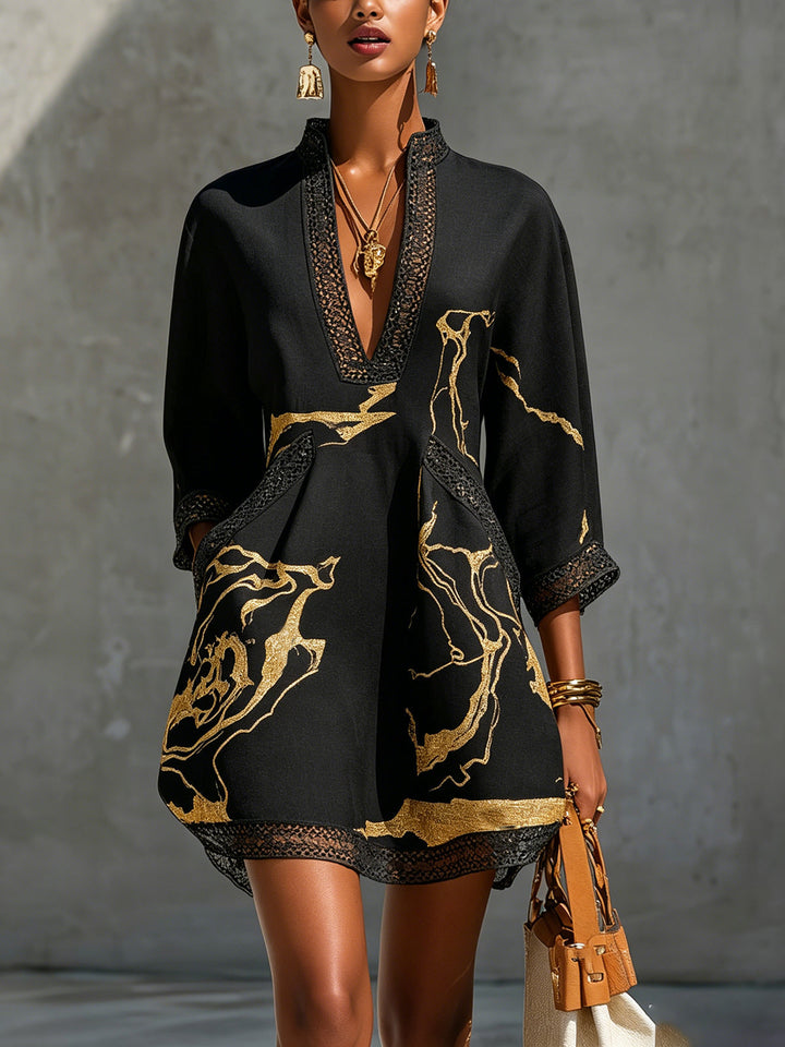 Estelline - Premium Linen A-Line Dress