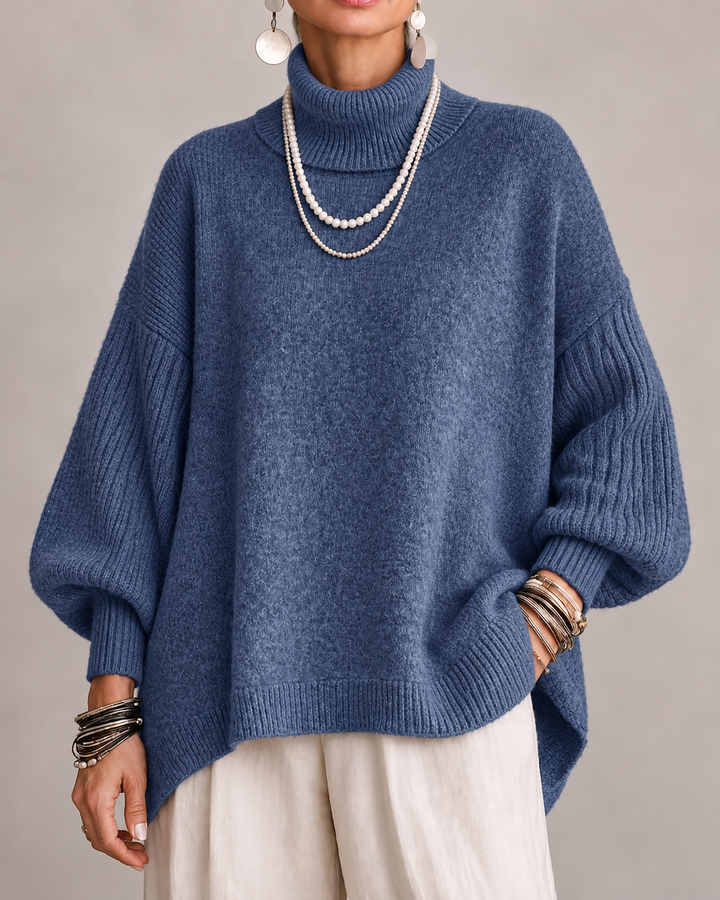 Sorcha - Relaxed Draped Turtleneck Sweater