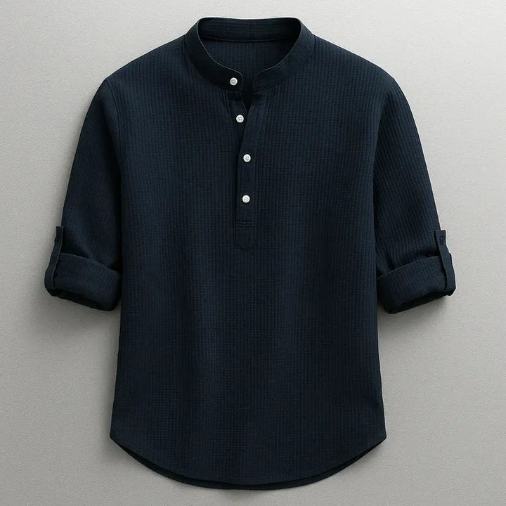 Jarvis - Textured Henley Shirt