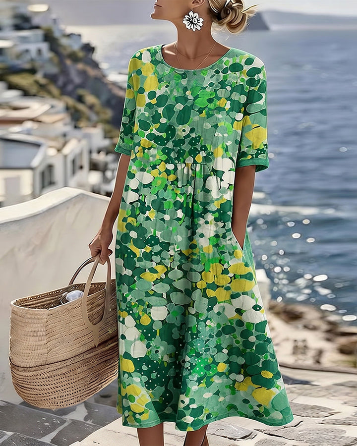 Adria - Soft-Touch A-Line Midi Dress
