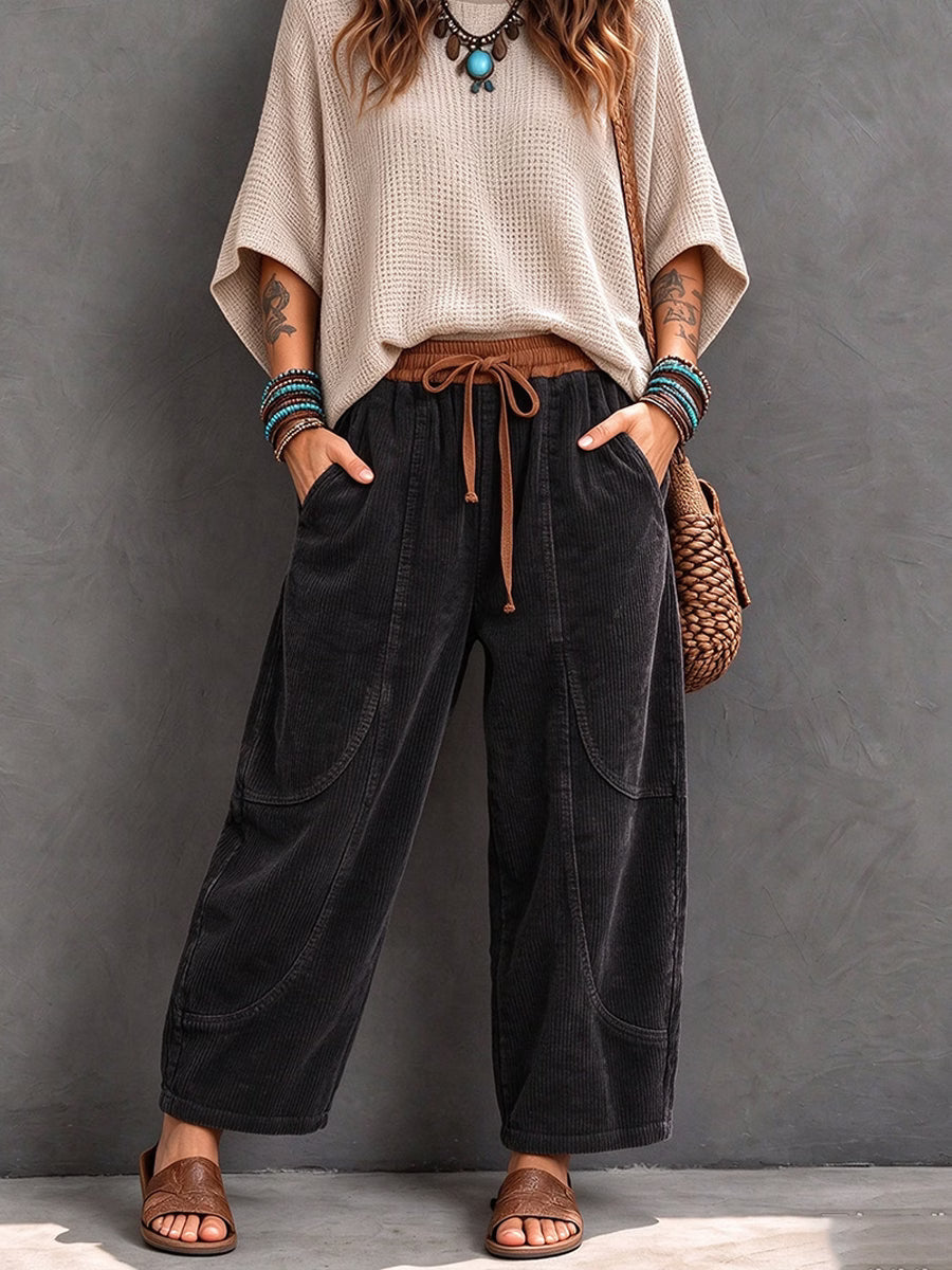 Branka - Textured Harem Trousers