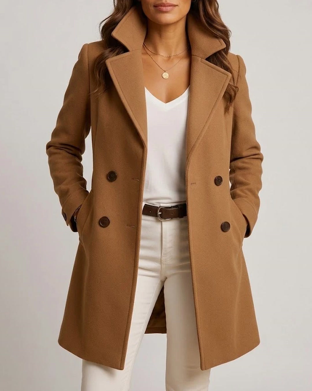Nella - Notched-Lapel Longline Coat