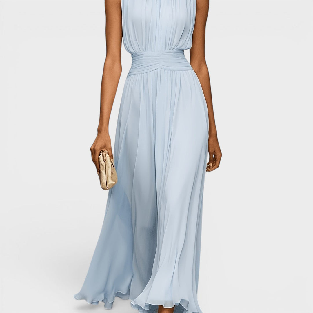 Evadne - Premium Draped Midi Dress