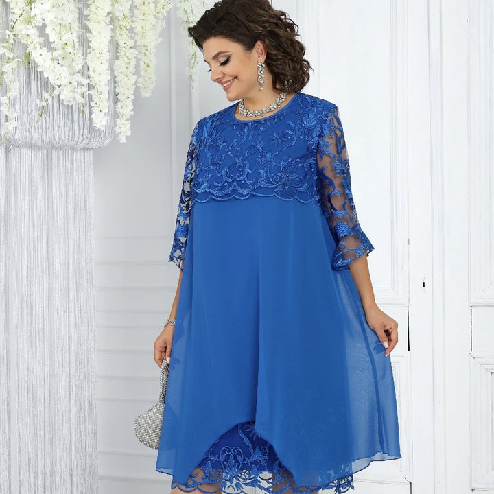 Lirona - Elegant Casual Midi Dress