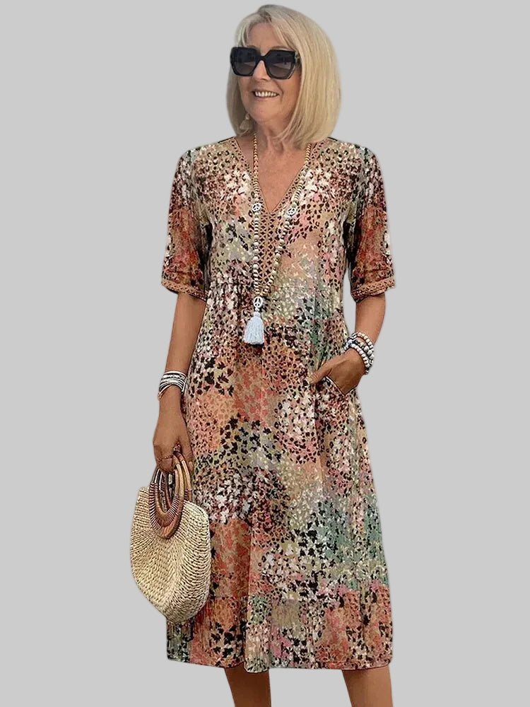 Marisse - Soft-Touch Floral Midi Dress