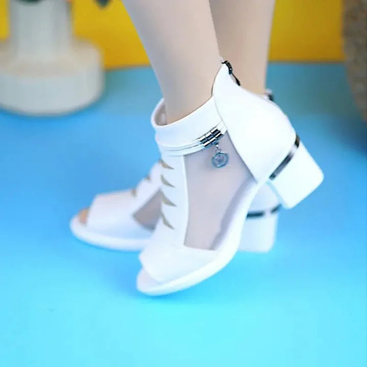 Mireille - Open Toe Block Heel Sandals