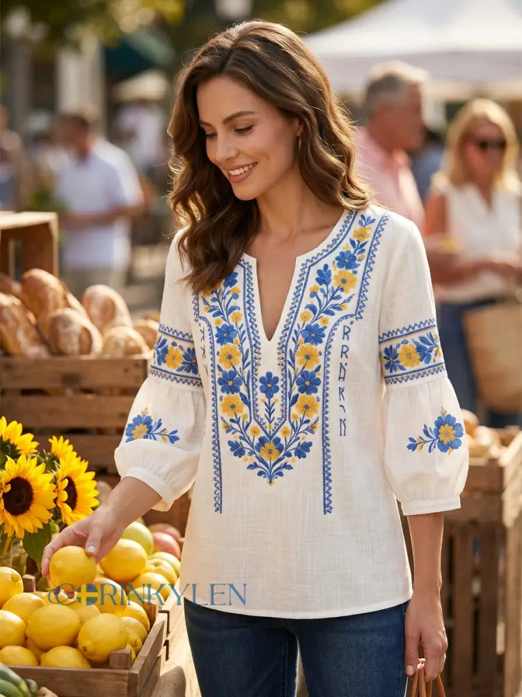 Everly - Soft-Touch Floral Blouse
