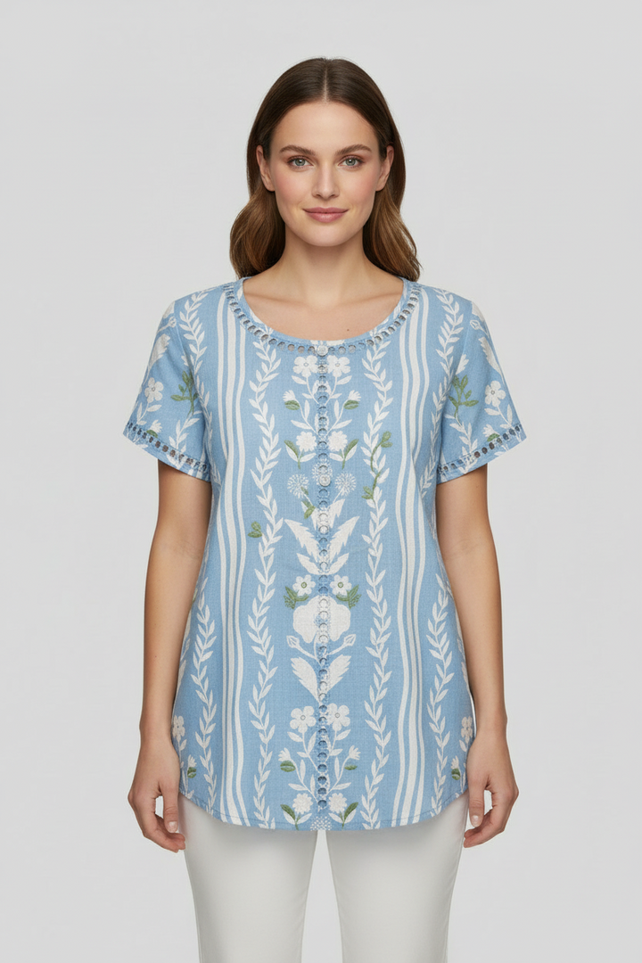 Elina - Soft-Touch Short-Sleeve Top