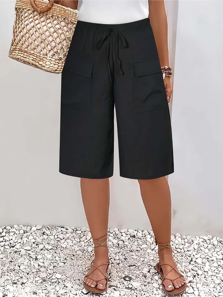 Nyla - Soft-Touch Drawstring Shorts