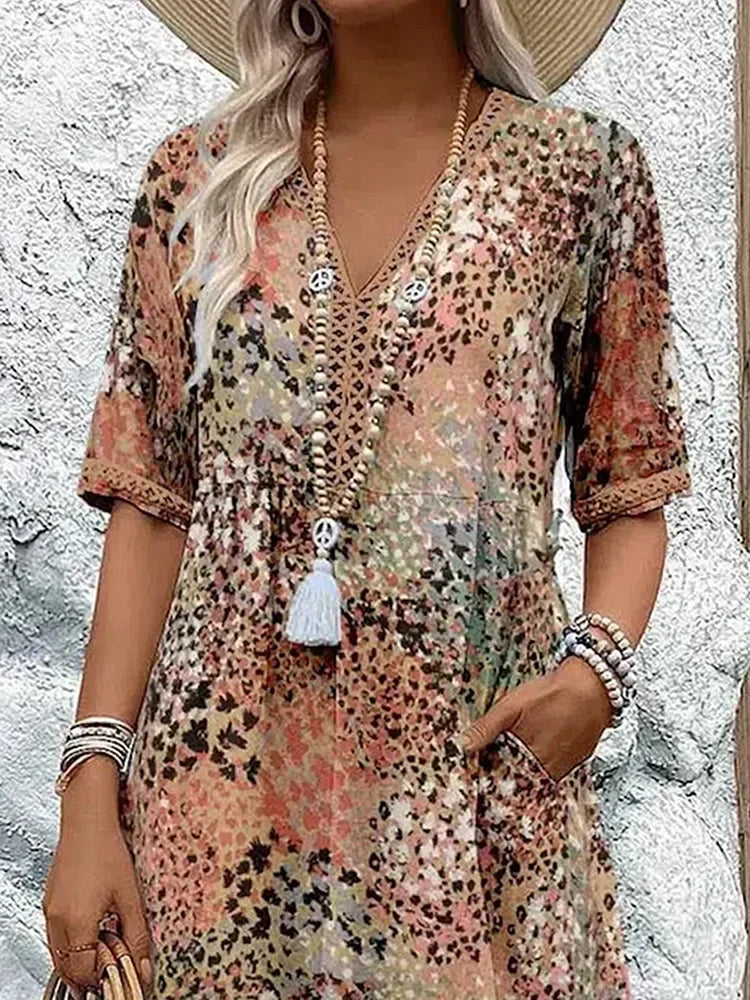 Lysanna - Lightweight V-Neck Midi Dress