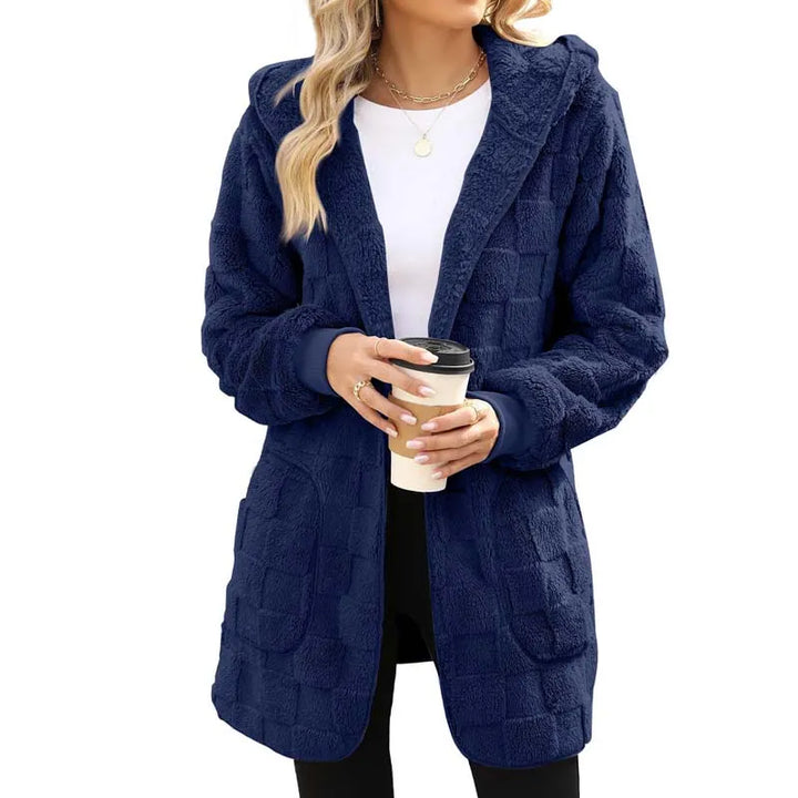 Zinnabelle - Plush Textured Hooded Cardigan