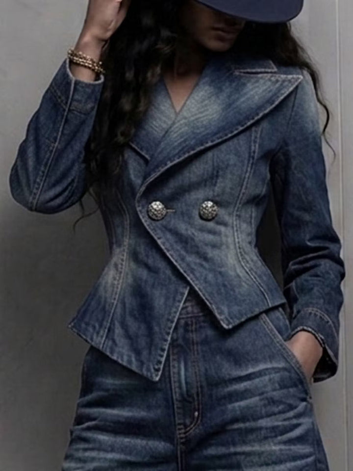 Neris - Tailored Double Breasted Two Piece Trouser Set