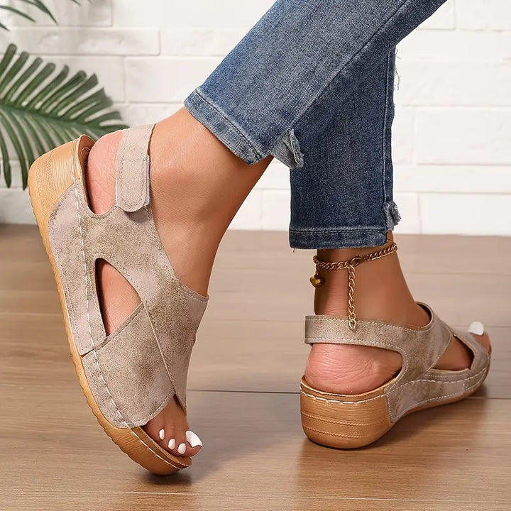 Lacey - Cross Strap Comfort Sandals