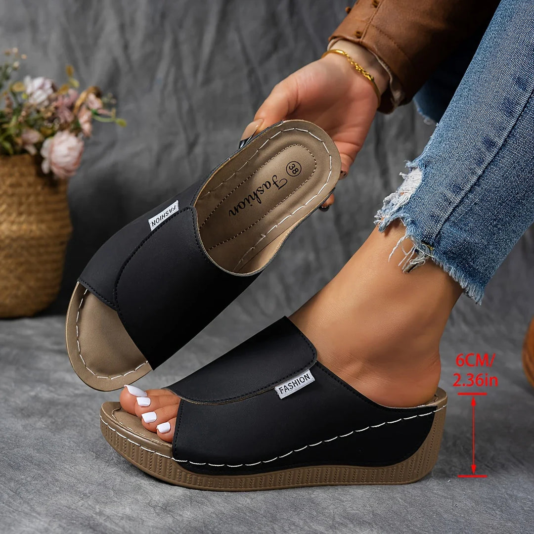 Verena - Platform Slip-On Sandals